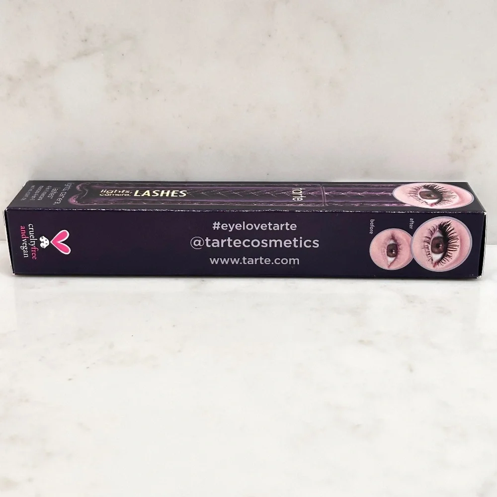 NIB Tarte Lights Camera Lashes 4-in-1 Mascara Black Full‎ Size 6M PAO